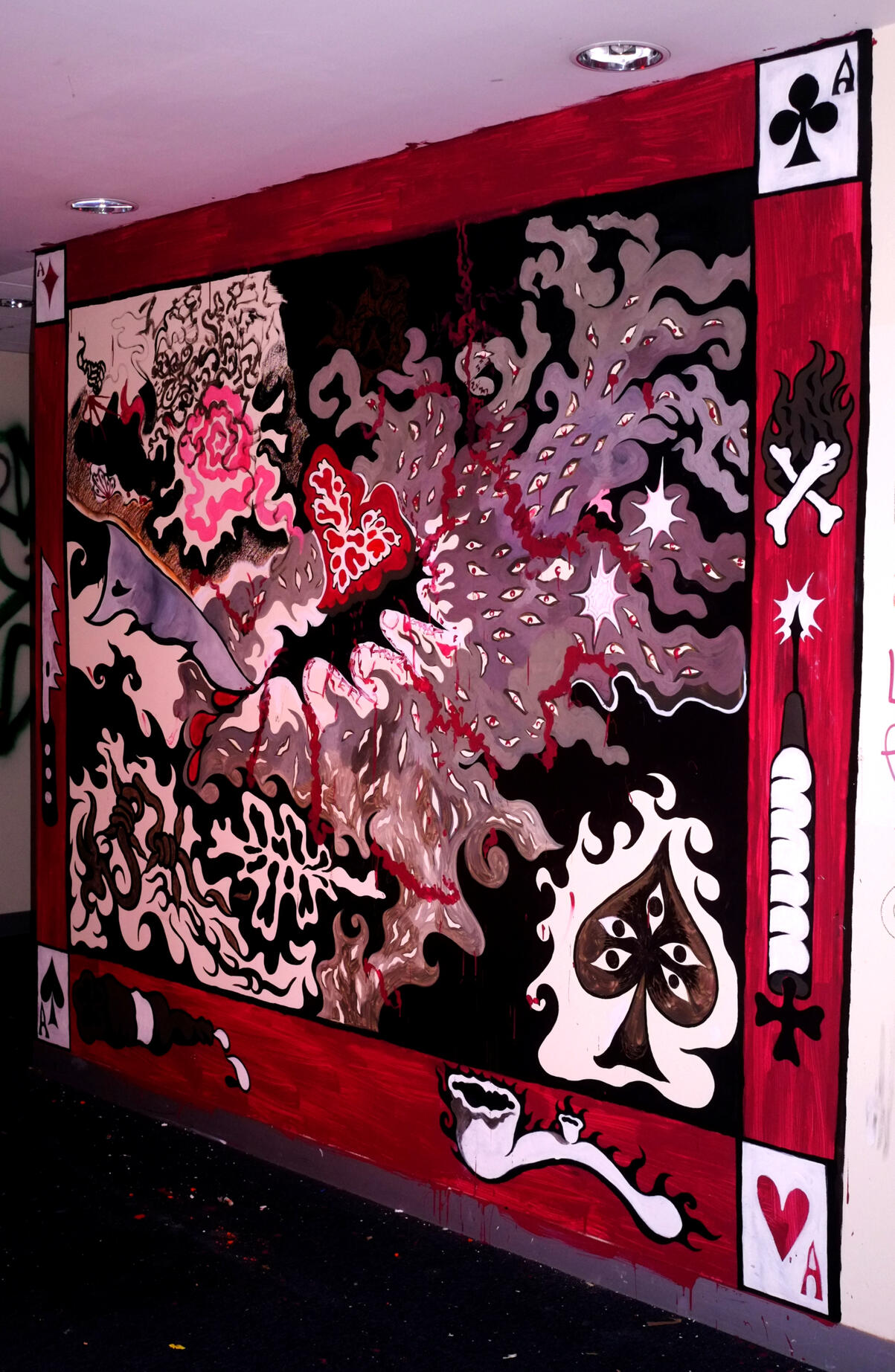squatters' canvas mural, 2025